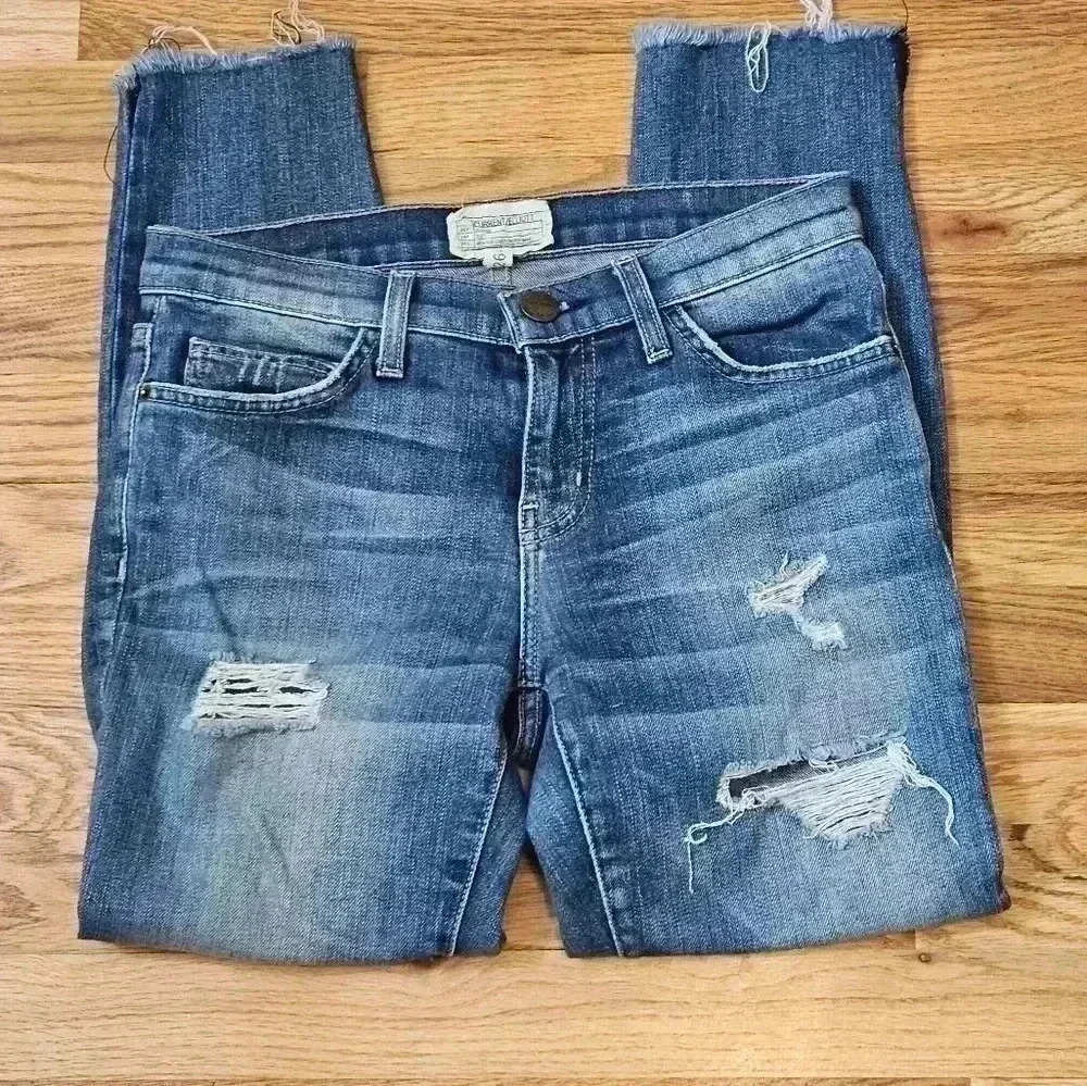 Current/Elliott The Stiletto Bennett Destroy Jeans Size 26 EUC